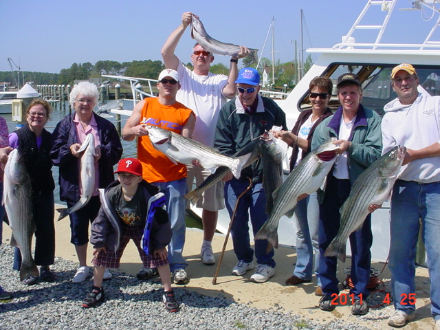 Fishing Charters for Chesapeake Bay Striped Bass!