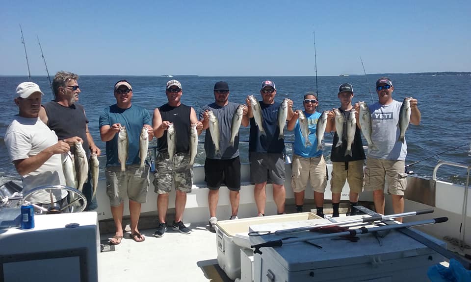 Catching Maryland Rockfish on the Chesapeake Bay!