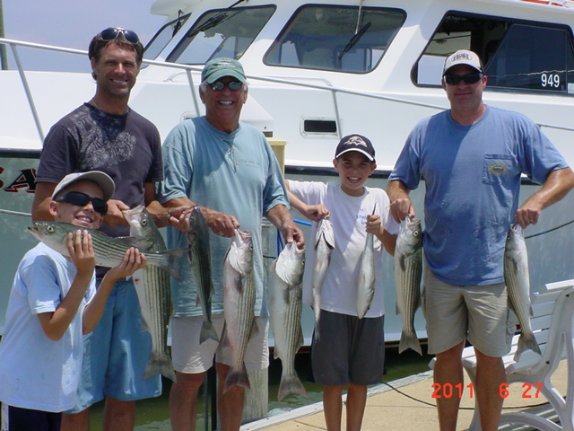 Chesapeake Bay Striped Bass Fishing!