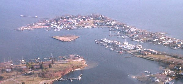 Aerial View of Solomons Island - Sawyer Chesapeake Bay Fishing Charters and Tours From Maryland's Eastern Shore!